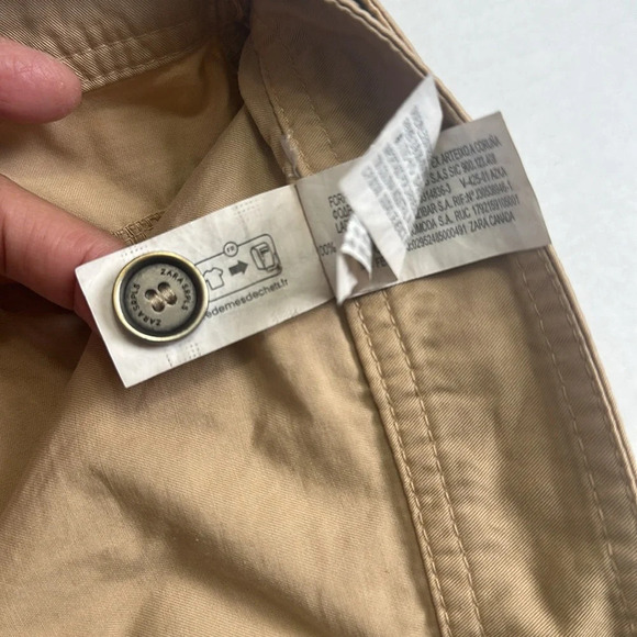 Zara SRPLS Womens Size Large Tan Midi Cotton Skirt NWT - Picture 9 of 12